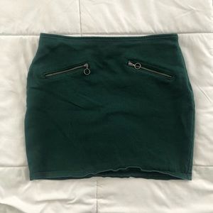 F21 Green Mini Skirt